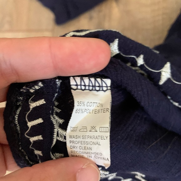 Navy boho blouse - Picture 2 of 2